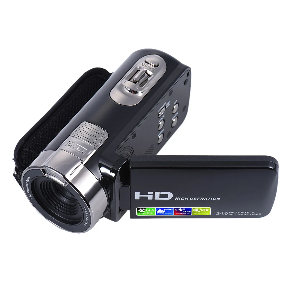 Цифровая видеокамера Andoer HDV 302P 3 0 дюйма ЖК дисплей Full HD 1080P 24 МП 16 кратный цифровой