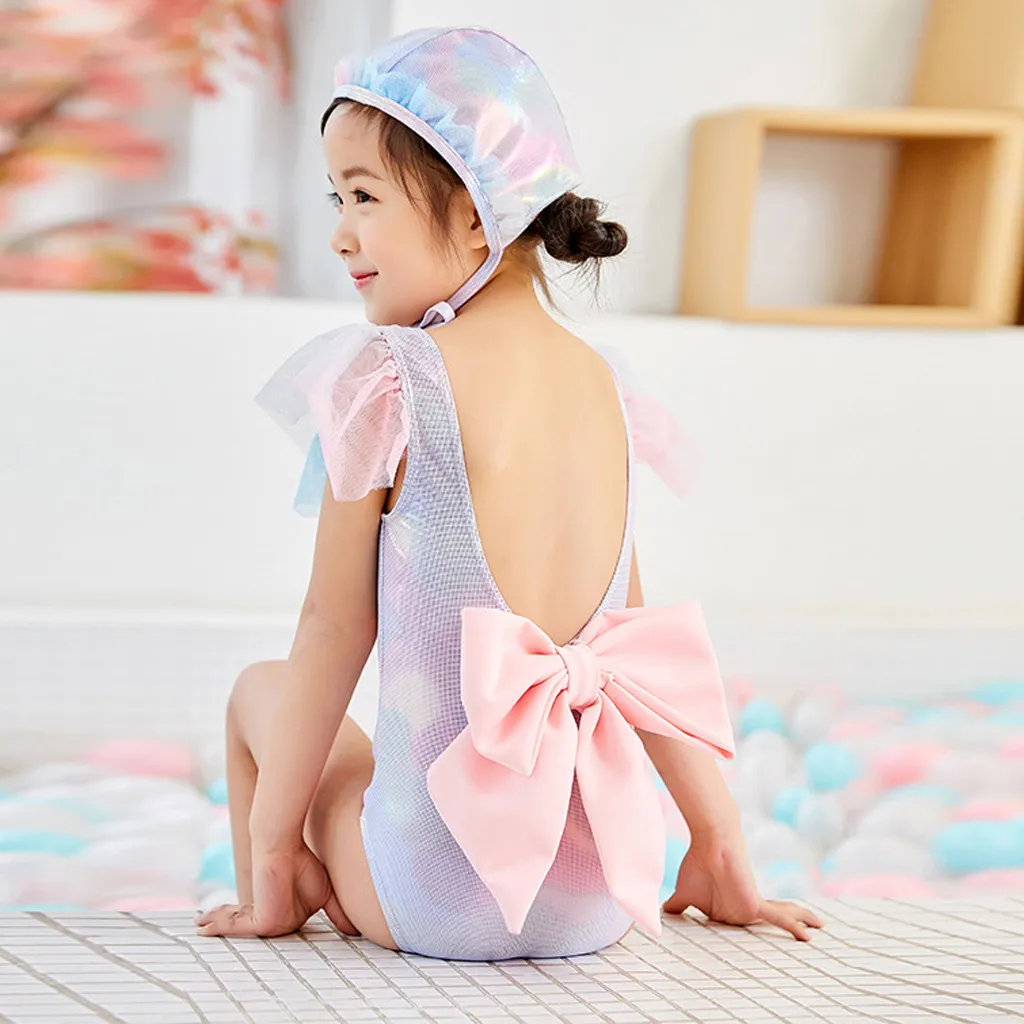 Kawaii/купальные костюмы для маленьких девочек 2020 Роскошный дизайнерский Блестящий