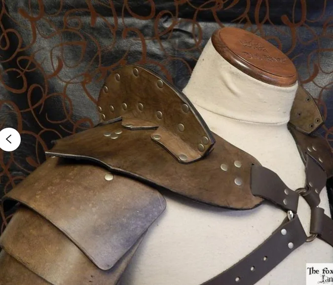 Средневековый Viking Warrior Гладиатор самурайский бой рыцарь полдроны на плече броня