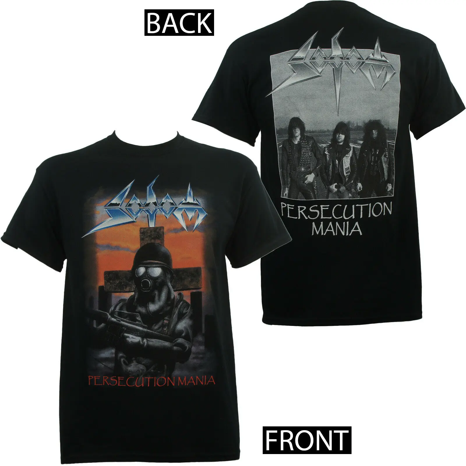 Подлинный бренд SODOM Band tuseration Mania Обложка альбома художественная футболка S-3XL