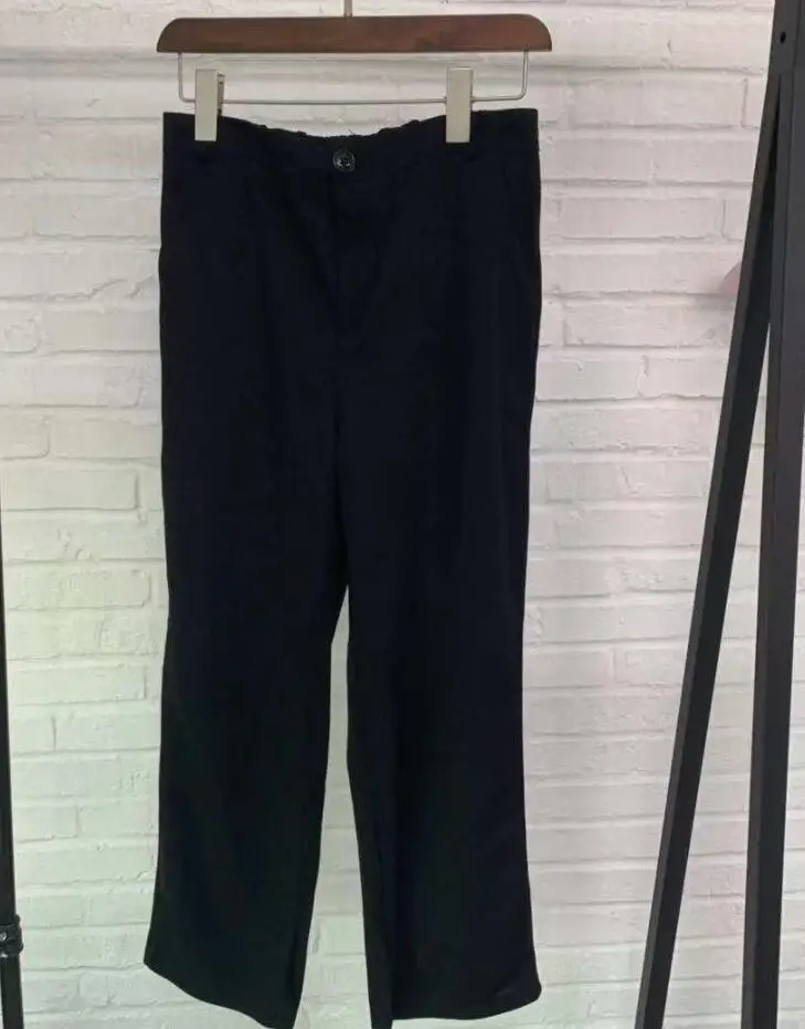 Осенний женский костюм из двух предметов топ в полоску с круглым вырезом и