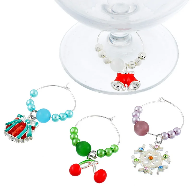 Hoomall металлические подвески для вина с эмалью 6 шт./кор. рождественские украшения