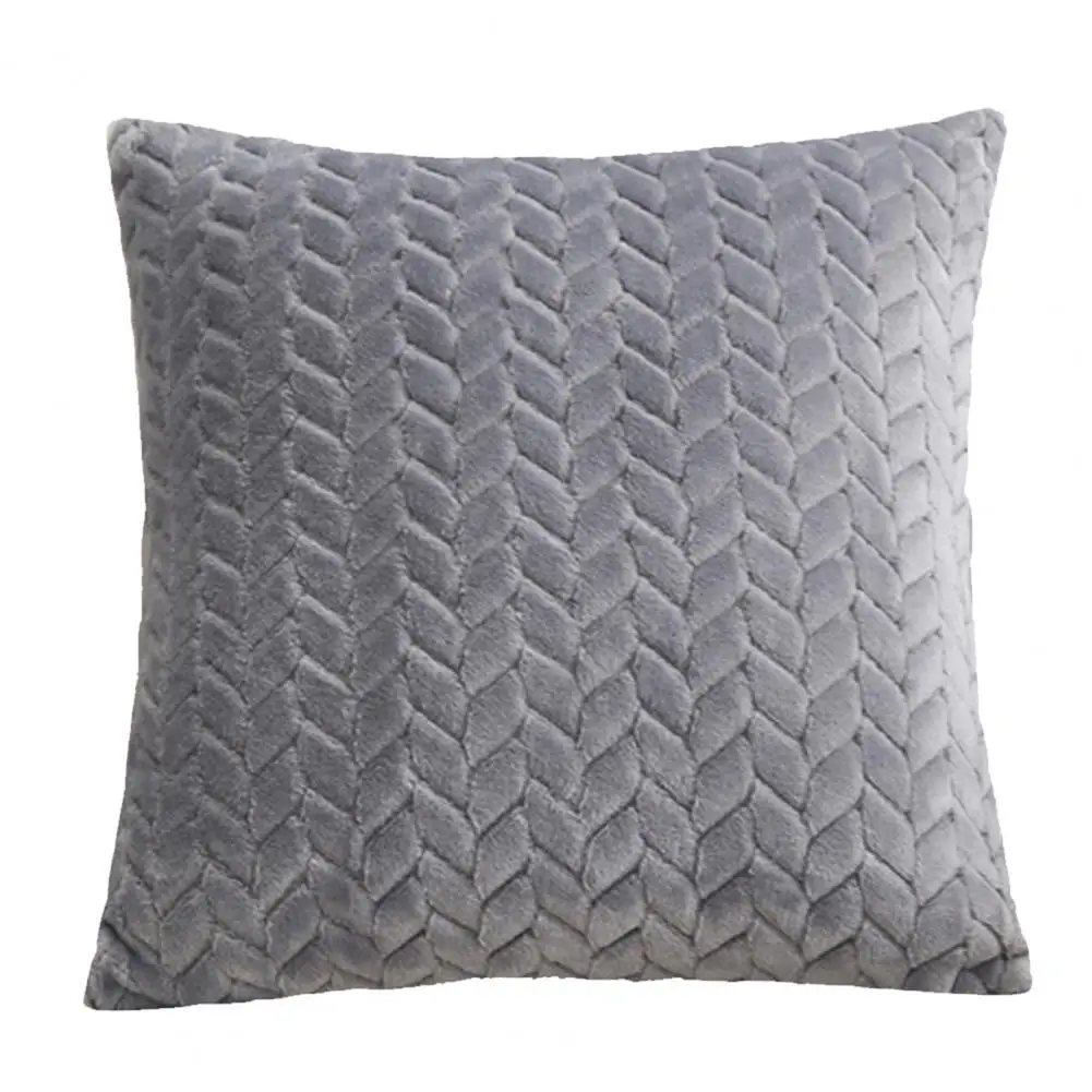 

50% Hot Sale Pillowcase Solid Color Skin-friendly Plush Office Throw Pillow Cover for Home