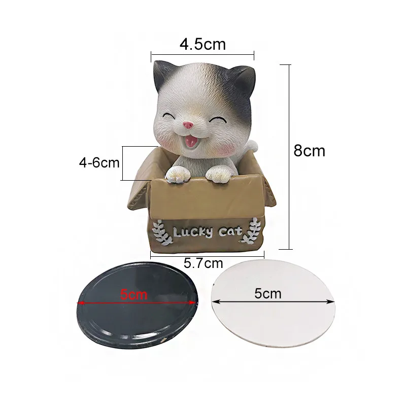 1 шт. симпатичная мультяшная полимерная коробка на удачу с кошкой вращающейся