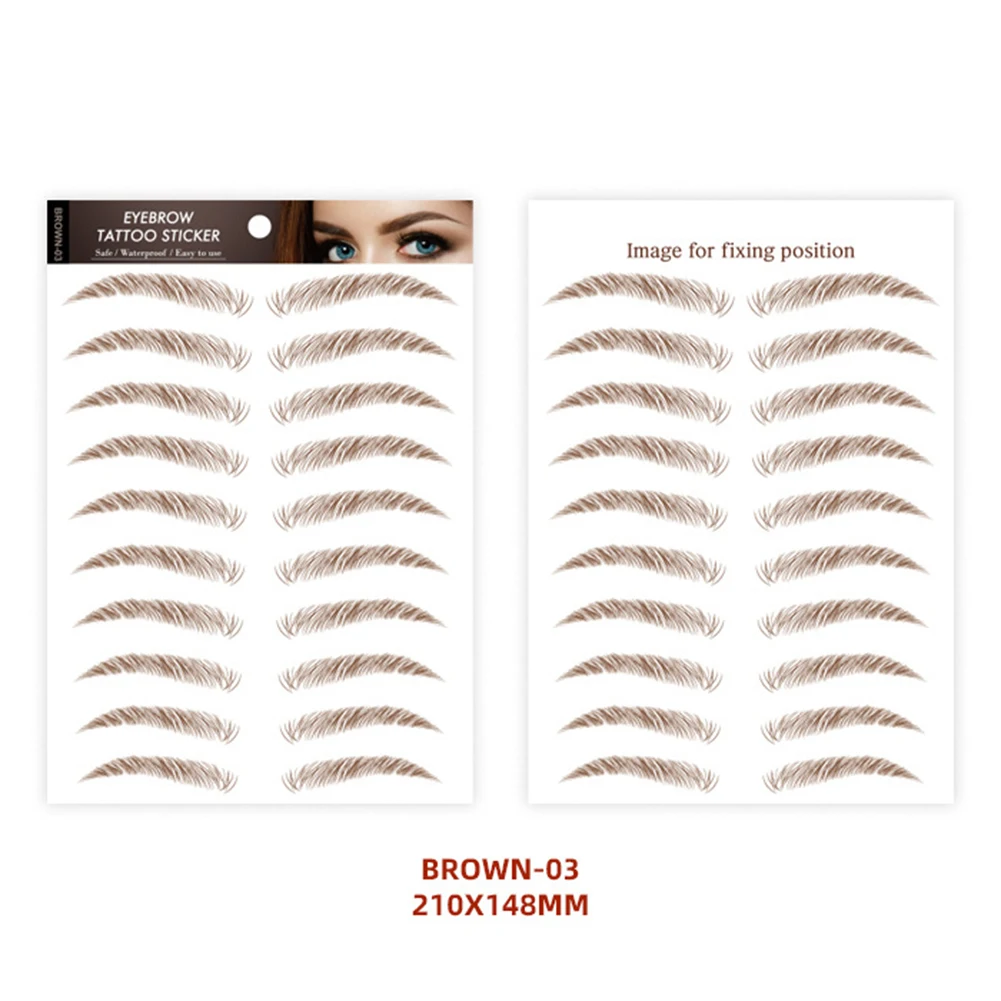 Hot Eyebrow Tattoo Sticker False Eyebrows Waterproof 7 Days Long Lasting 6D Kit Eye Makeup Cosmetics t6 | Красота и здоровье