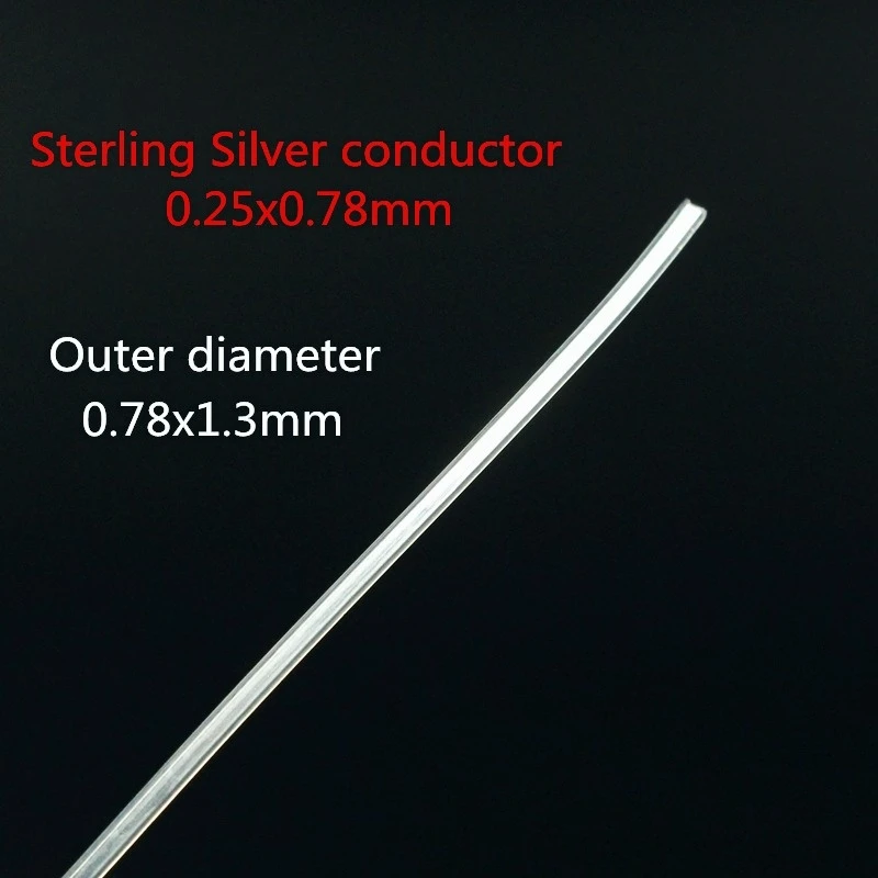 Кабель сигнала соединения динамика 4N из стерлингового серебра для