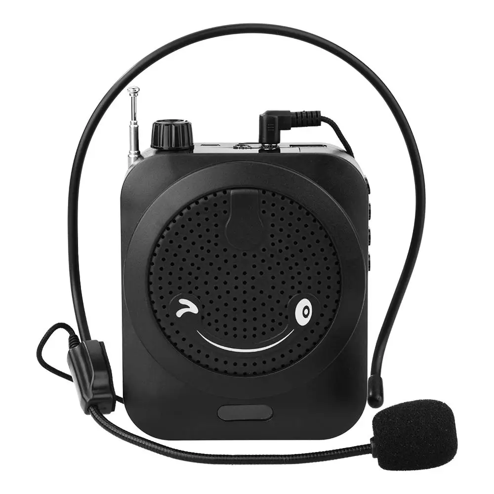 

RYWER Voice Amplifier Mini Voice Speaker with Earhook Microphone Support FM Radio/One-buttons Recording for Teacher