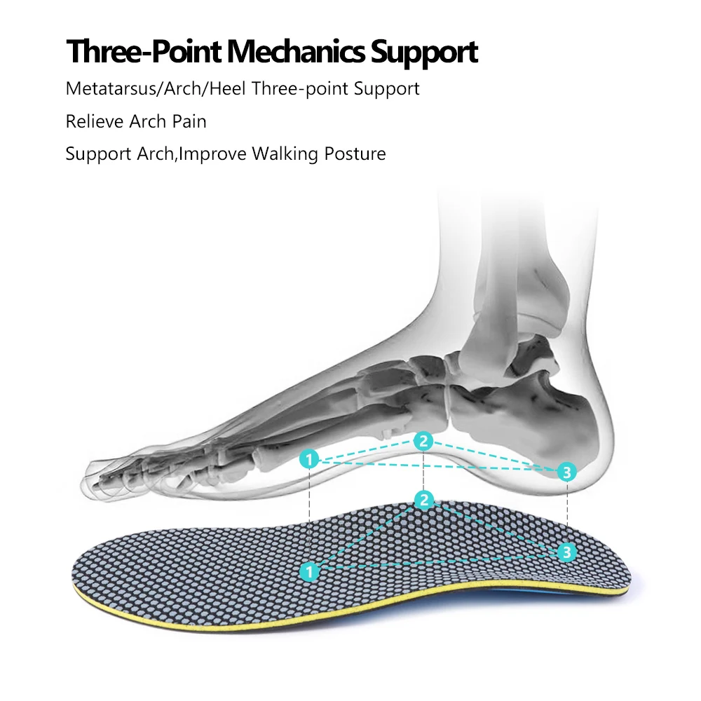 BANGNI Orthopedic Insoles Orthotics Flatfeet Health Sole Inserts Arch Support Shoe Pads Plantar Fasciitis For Men Women