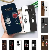 coffee wine cup phone case for samsung galaxy note10pro note20ultra note20 note10lite m30s capa