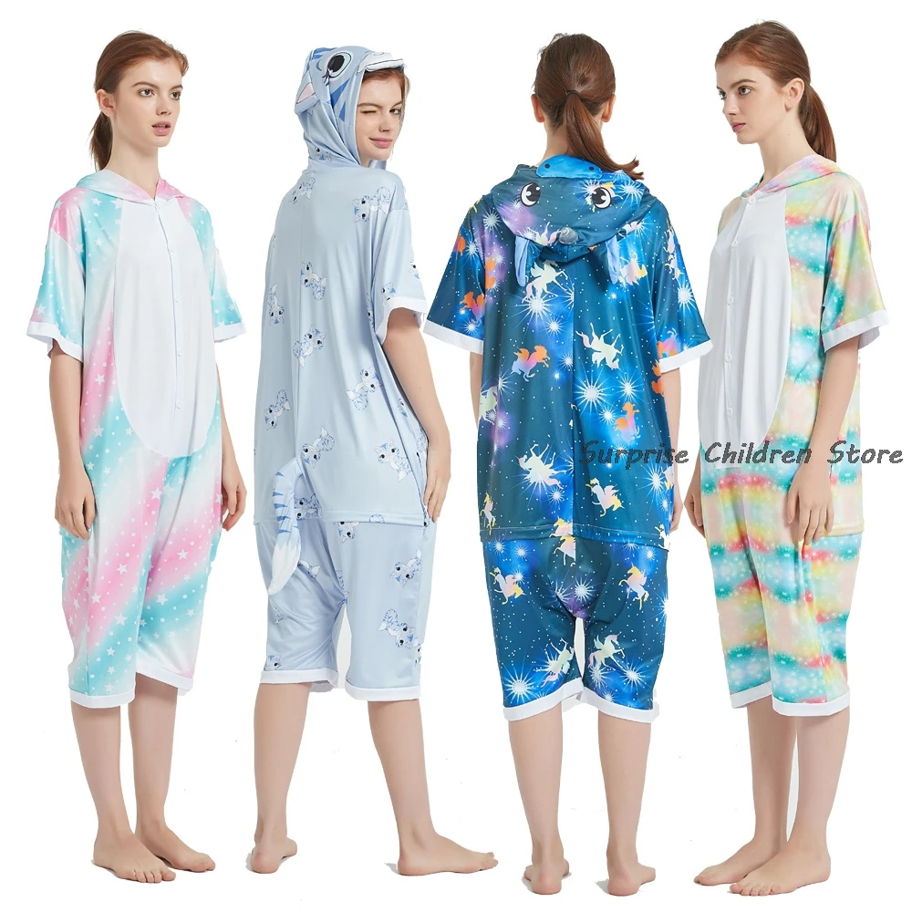 Кигуруми пижамы для мамы и детей комбинезон милая цельная Пижама пижама с