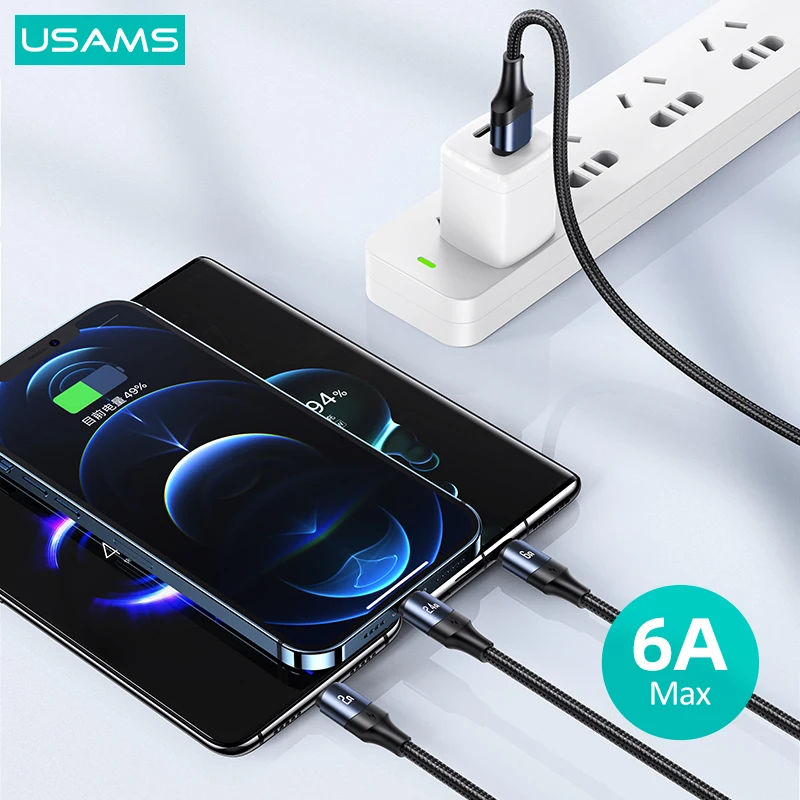 USB кабель Type C Lightning для iPhone 12 11 Pro 100 Вт|Кабели мобильных телефонов| |