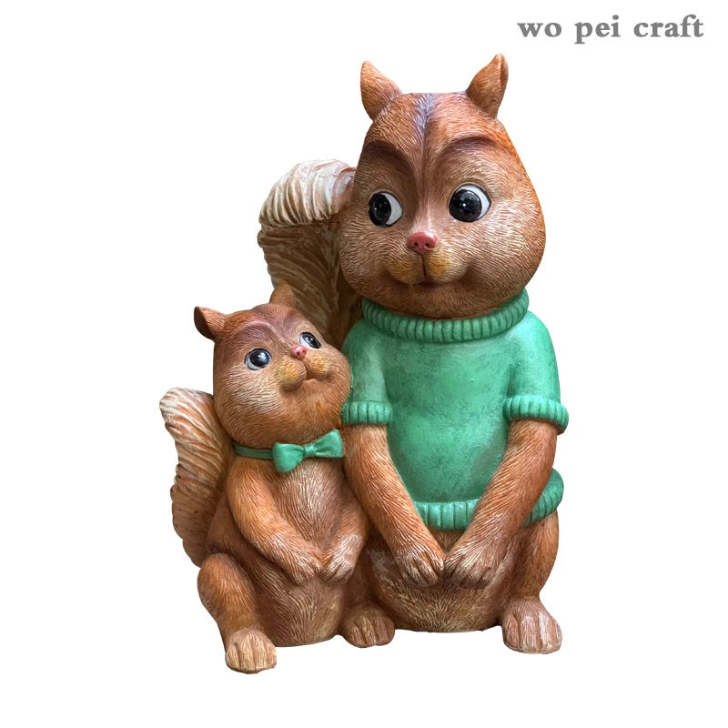 

Garden Decoration Simulation Squirrel Rabbit Outdoor Decor Resin Animal Lawn Ornaments Courtyard Landscape Crafts Furnishings