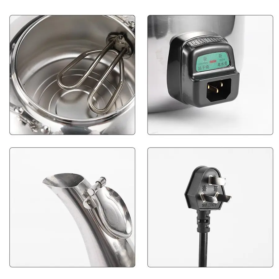 5L электрический чайник для воды анти сухое горение из нержавеющей стали домашний