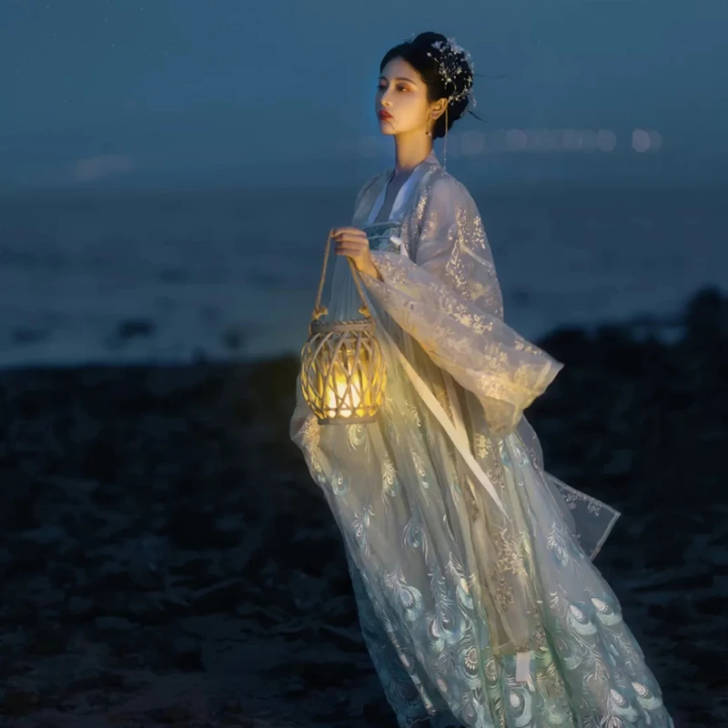 Disfraz antiguo Hanfu de estilo chino antiguo, c&aacute;rdigan Tang, vestido de pecho alto, traje de Super Hada, primavera y oto&ntilde;o-0