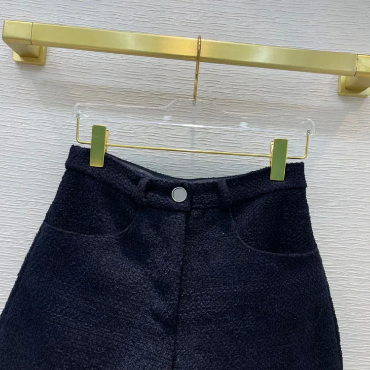 Fashion Tweed Shorts for Women Summer 2020 High-end Brand New High Waist Straight Shorts Top Quality Blended Knitted Shorts Lady