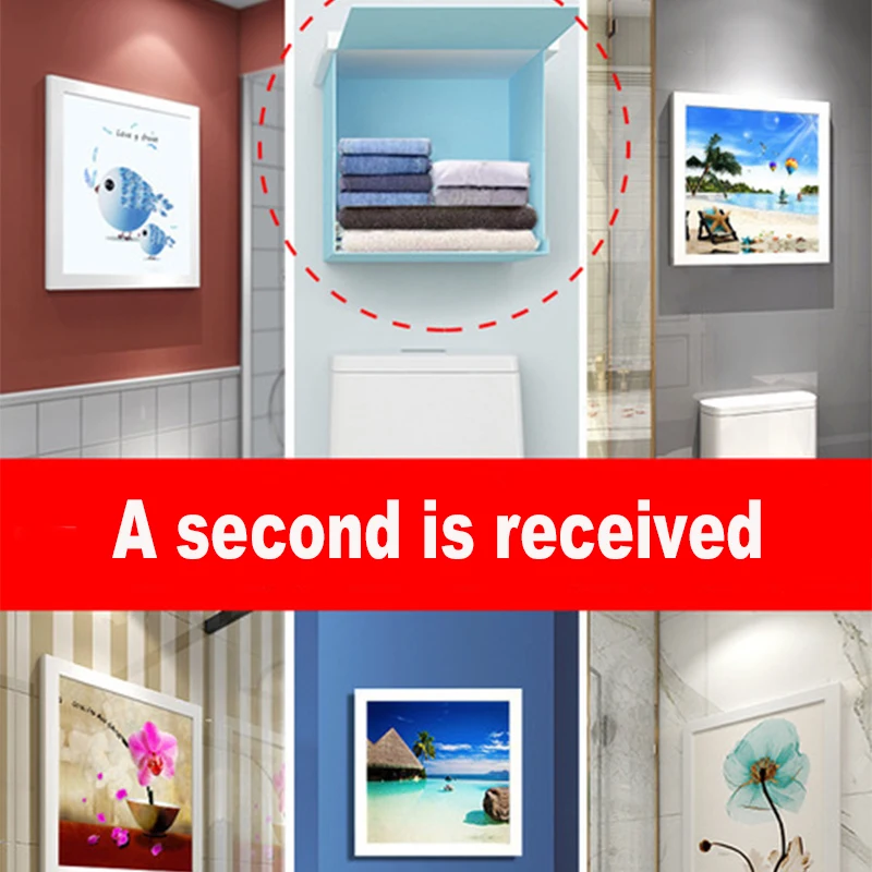 Скрытый шкафчик для ванной шкаф складные фрески хранения артефакт подходит в