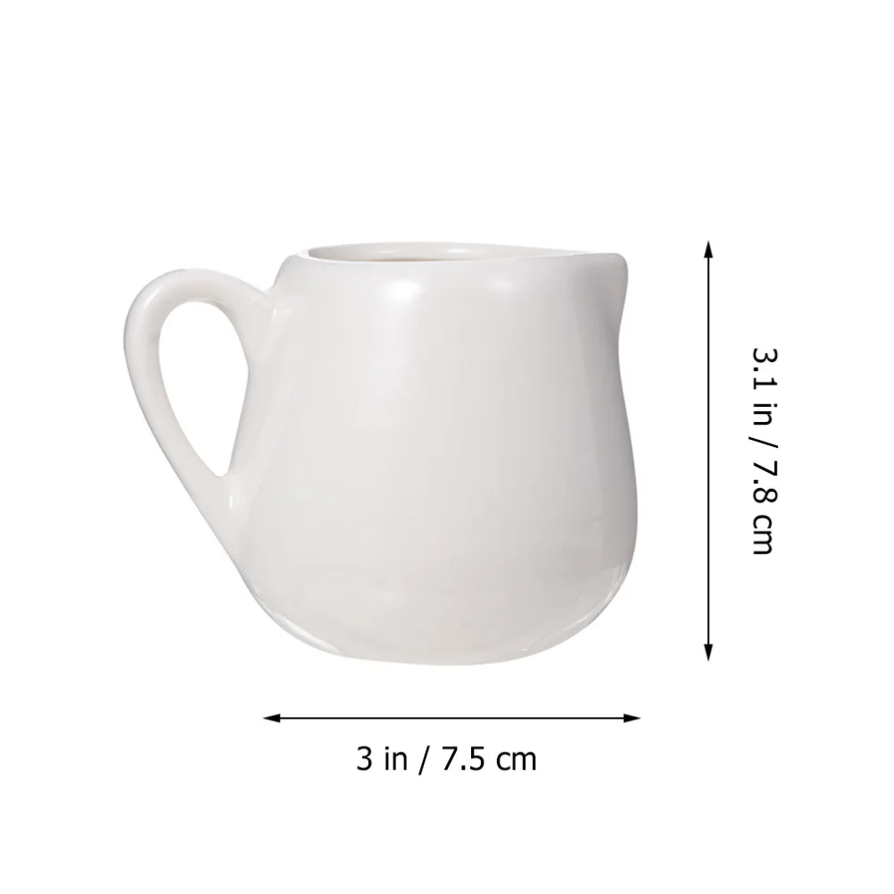 

4 Pcs Ceramic Creamer Jugs Sauce Storage Container Sauce Cups with Handle