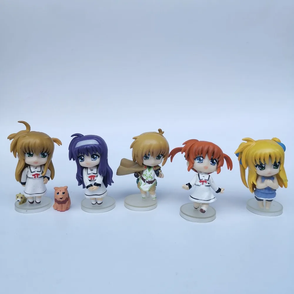 11 шт./1 комплект 6 см японского аниме GSC figma волшебная девушка лирическая Nanoha Экшн фигурки кукол детская коллекция кукла