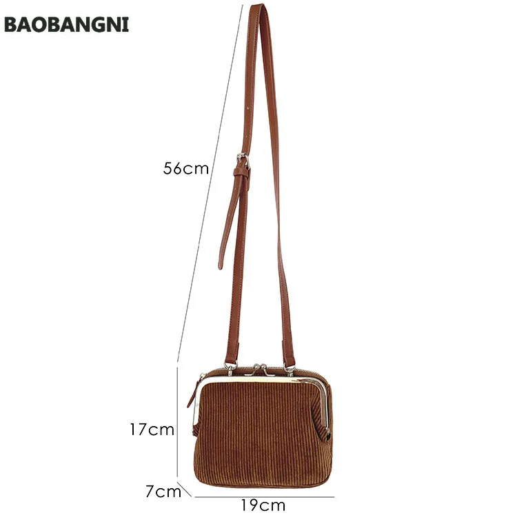

Fashion clip shell women shoulder bags designer handbags retro corduroy crossbody bag female small purses clutches winter