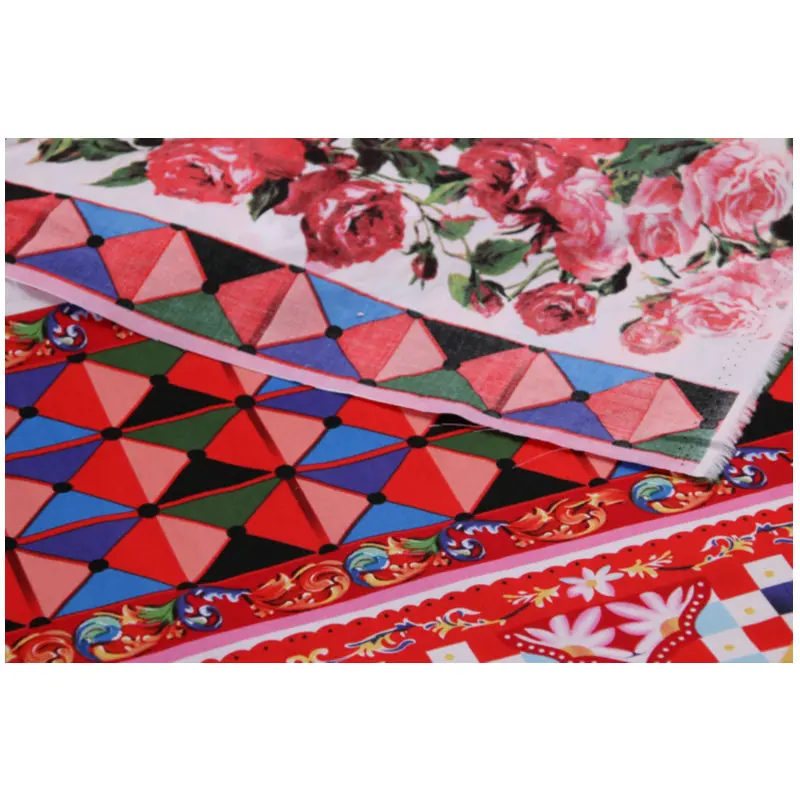 

sicilian flowers patchwork printed 100% cotton fabric for kids women dress DIY tissus au metre cloth material fabric for handbag