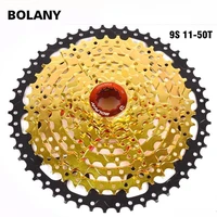 bolany bicycle freewheel mtb cassete 9s 27s 11 42t 50t 32t mountain parts 9 speed cassette compatible gold