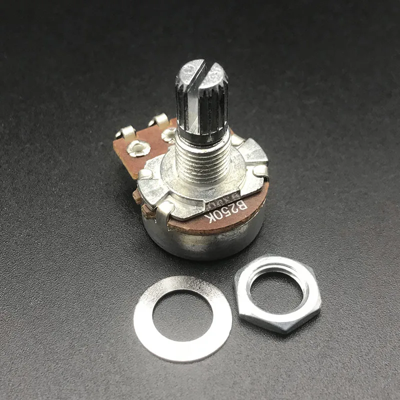 4 stücke 1518mm welle elektrische gitarre potentiometer töpfe volume tone control töpfe a250k b250k a500k b500k kleinegroßen top