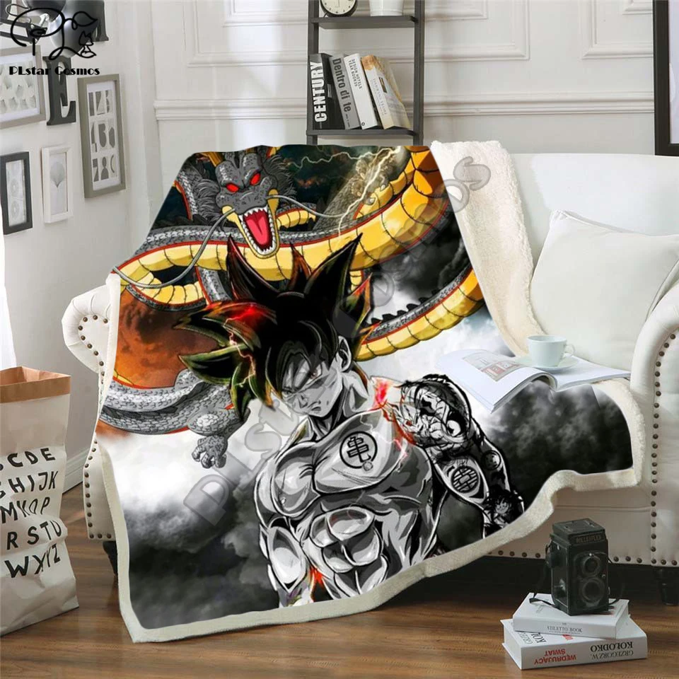 Anime 3D Printed Sherpa Blanket Couch Quilt Cover Travel Bedding Outlet Velvet Plush Fleece Bedspre style-12 | Дом и сад