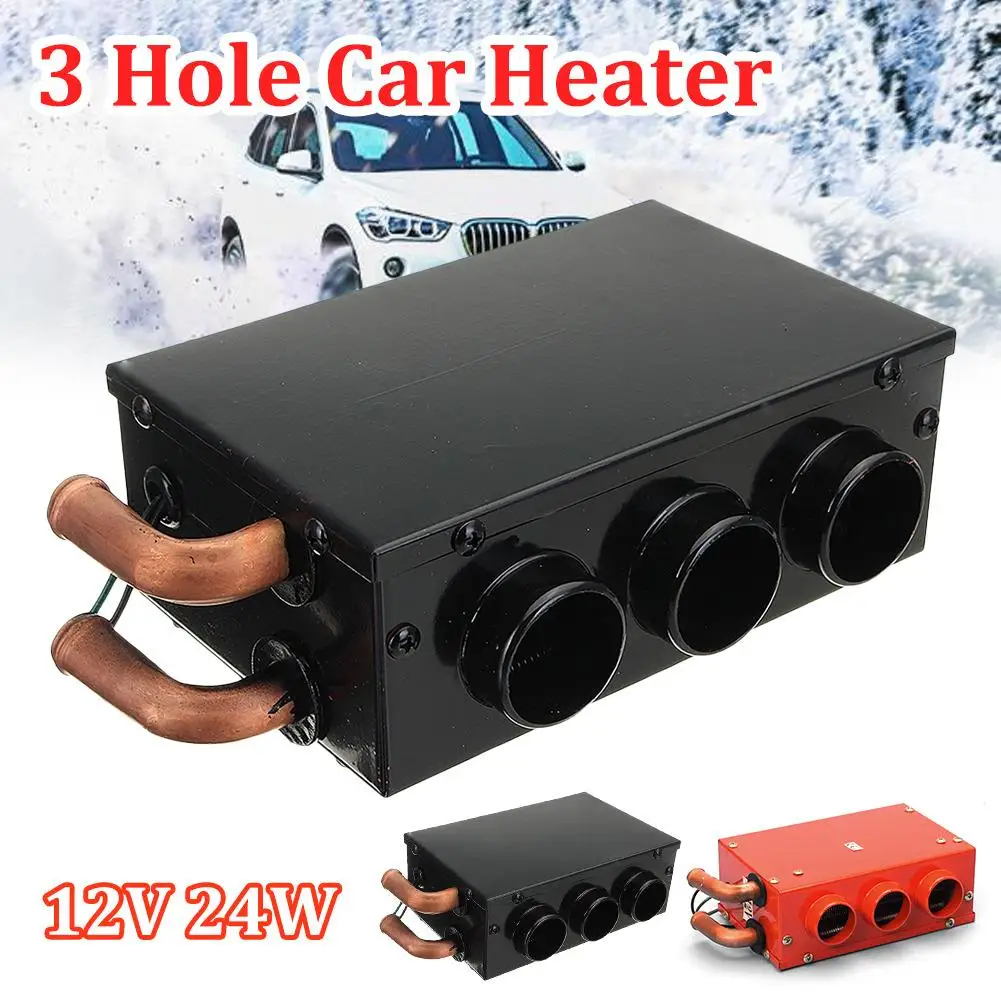 DC 12V 24W 3 отверстия портативный автомобильный нагрев охлаждение нагрев Defroster Demister