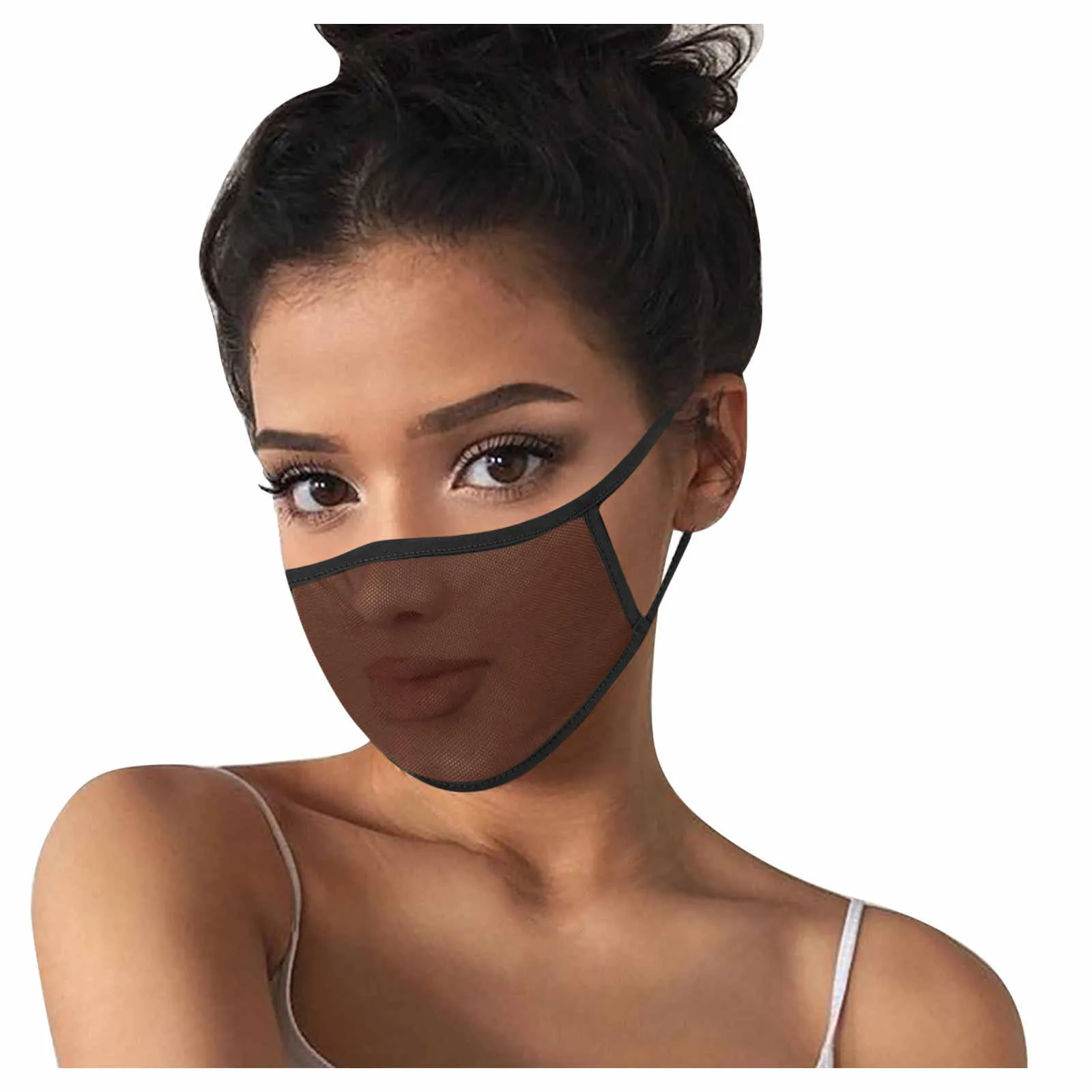 Маска для лица прозрачная дышащая сетчатая унисекс взрослых 1/3 шт. | Аксессуары