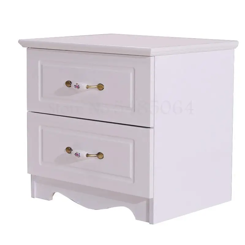 Деревянный прикроватный столик простой современный шкаф для хранения маленький