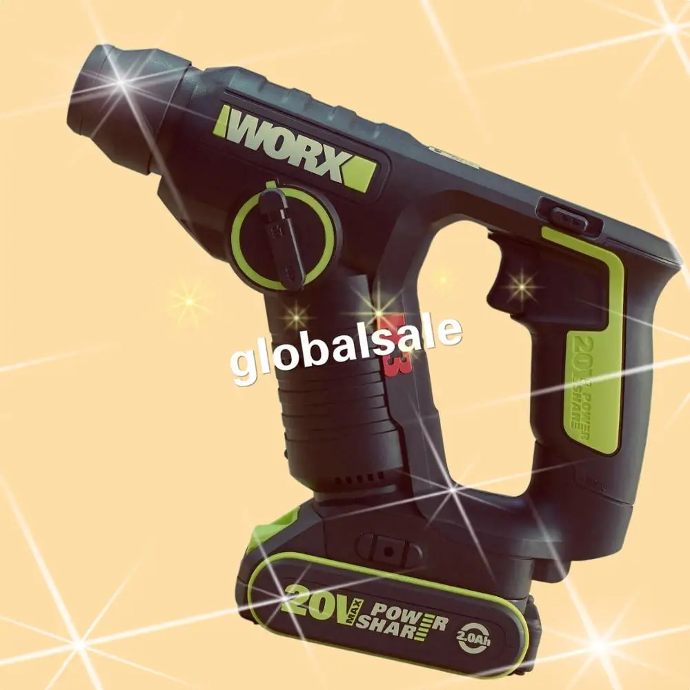 FREE SHIPPING WU380 Worx Professional tool 20V with 2.0 battery 3 in1 Electric screwdriver cordless hammer Drill | Инструменты