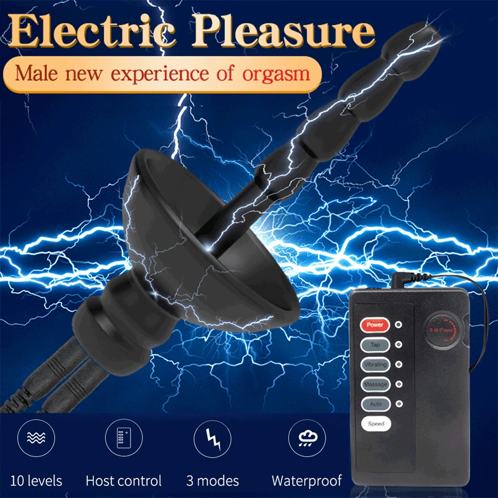 Urethra Masturbation Penis Plug Vibrator for Men Expansion Stimulator Massager Electro Shock For Adults | Красота и здоровье