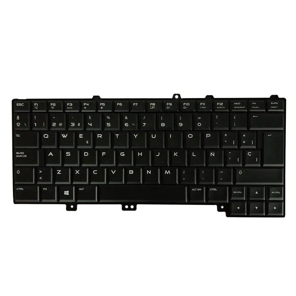 Новая испанская клавиатура для ноутбука DELL Alienware 13 R1 & R2 SP с подсветкой|Клавиатуры