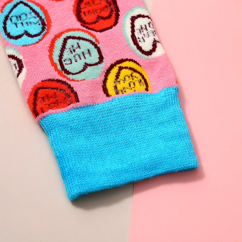 

1pair Breathable Cotton Socks Fashion School Girls Cute Short Socks Funny Pattern Soft Autumn Winter Casual Women's Crew Sokken
