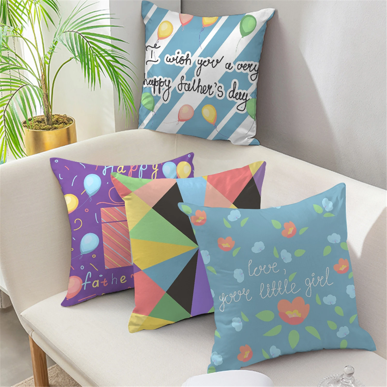 

Geometric Decorative Throw Pillows Colorful Gift Balloon Pillow Covers For Living Room Bedroom Sofa Chair Cushion Cover Cojines