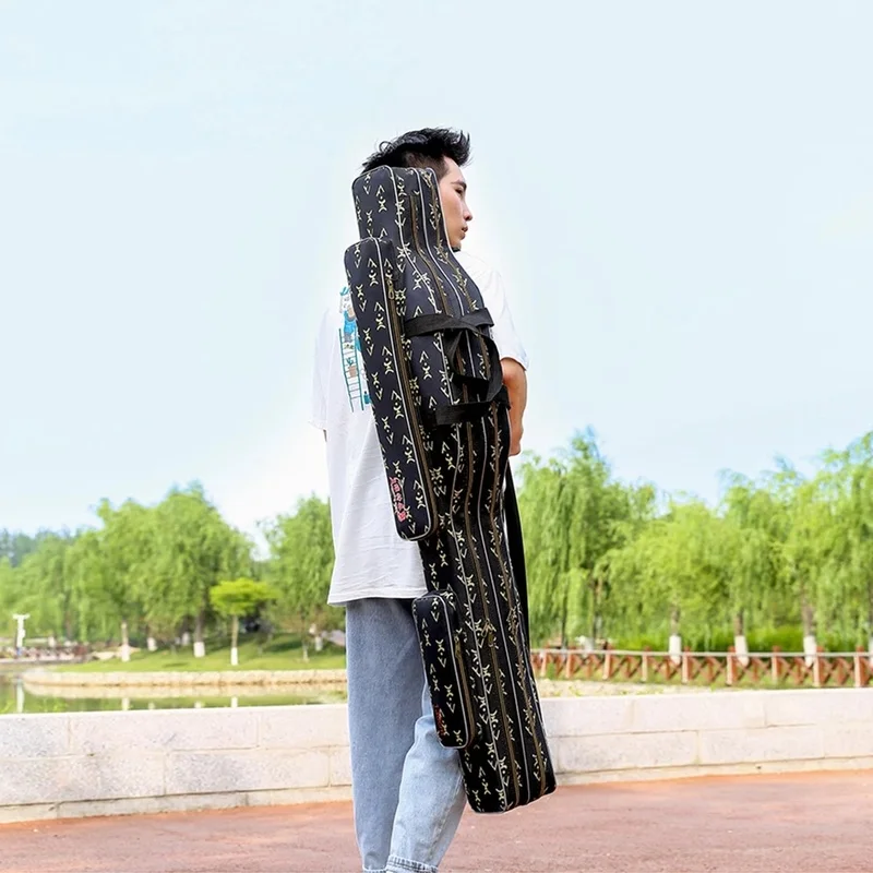 

125/130CM Multifunctional Portable Fishing Rod Bag Fishing Rod Carrying Bag Fishing Tackle Tool Box Fishing Tackle Storage Bag