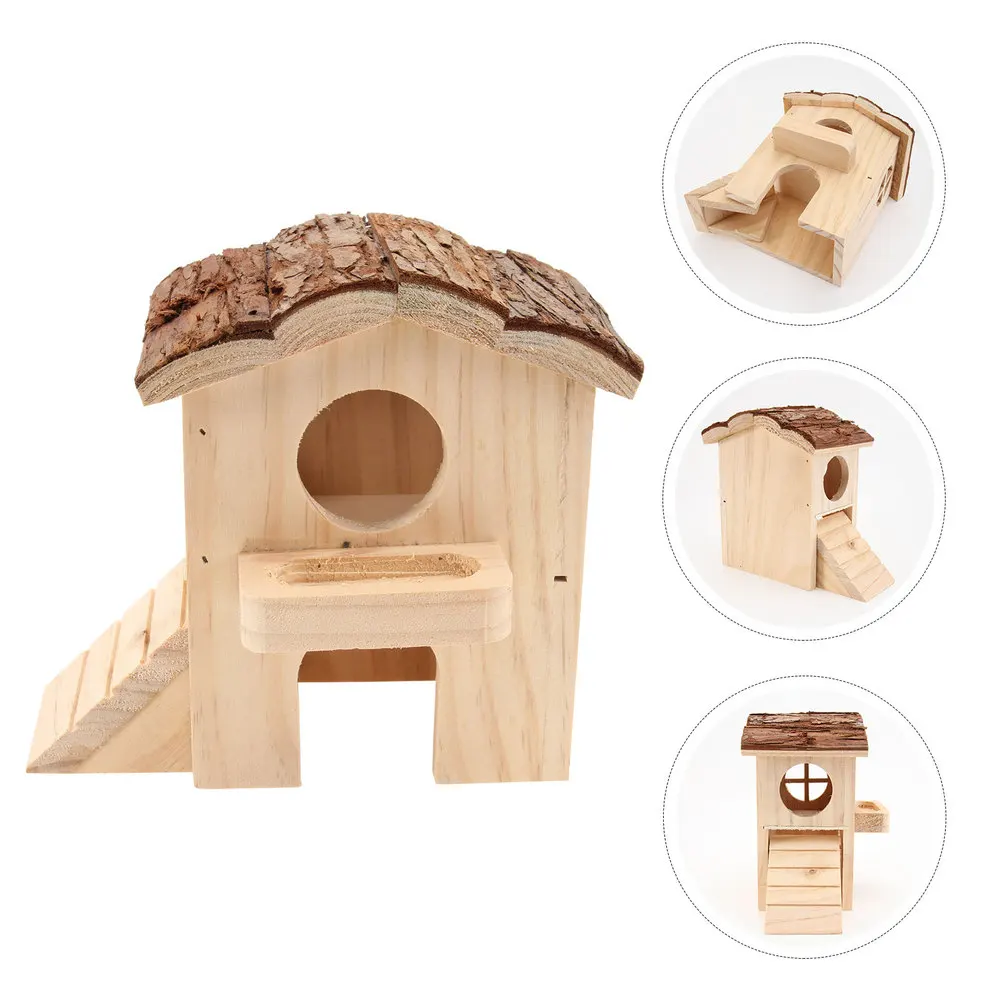 1 шт. деревянный дом для хомяка игрушка домашних животных гнездо сна играющий