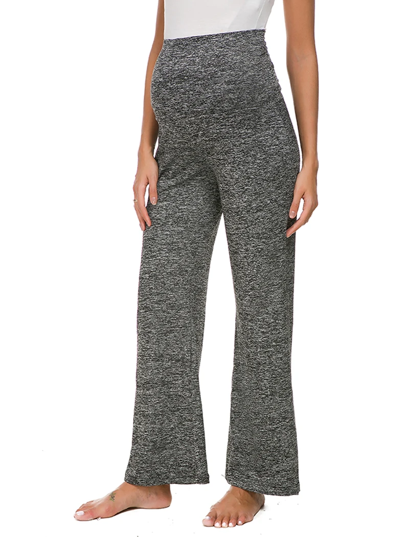 

Women's Maternity Pants Wide/Straight Versatile Comfy Palazzo Lounge Yoga Pants Stretch Pregnancy Grey Trousers Plus Size Casual