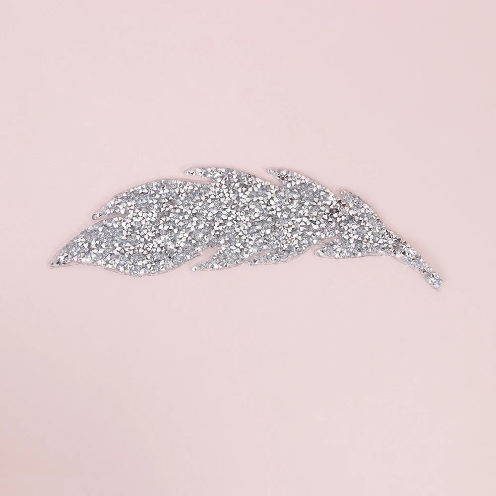 1 шт. высококачественные нашивки в виде листьев стразы железные термопереводные