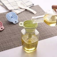 2pcs silicone foldable funnel household portable mini portable wine oil pot telescopic collapsible funnel kitchen things