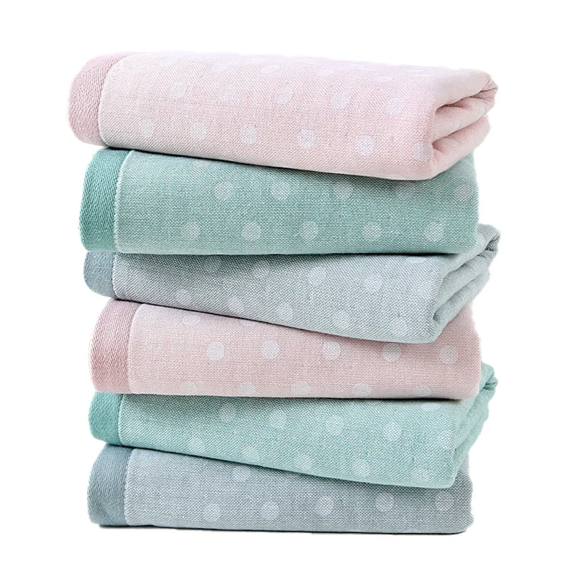 

Pink Pure Cotton Towel Japanese Double-Sided Gauze Terry Face Wash Towels Sets Bathroom 100% Cotton