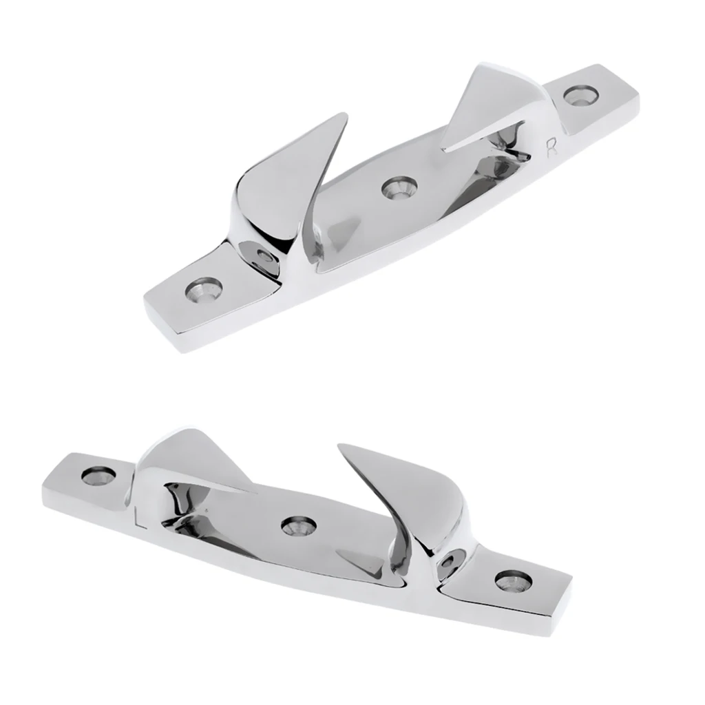 

2pcs Heavy Duty Marine Boat Dock Line Bow Chocks 6-Inch 15cm 316 Stainless Steel - Left+Right