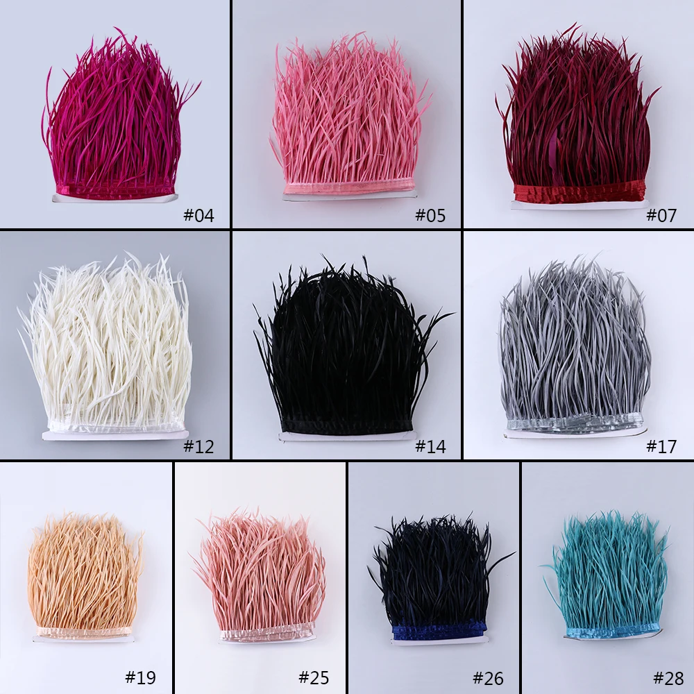 

10 Meters Natural Goose Feather Trim Fringe 10-15CM DIY Wedding Decoration Sweing Dress Accessory Plumes For Crafts Wholesales