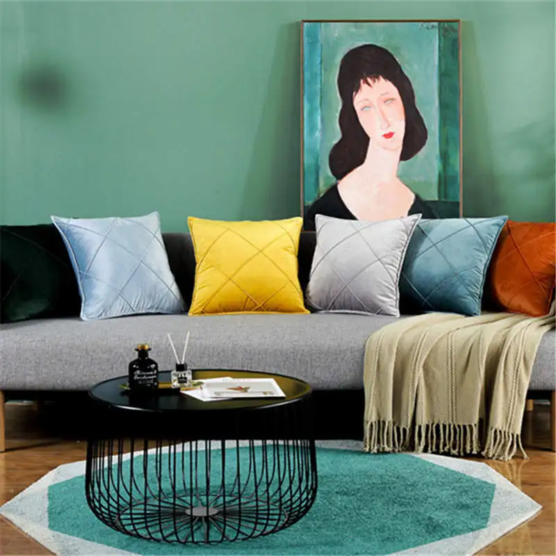 Мягкие бархатные блестки голландские кашемировые наволочки однотонные