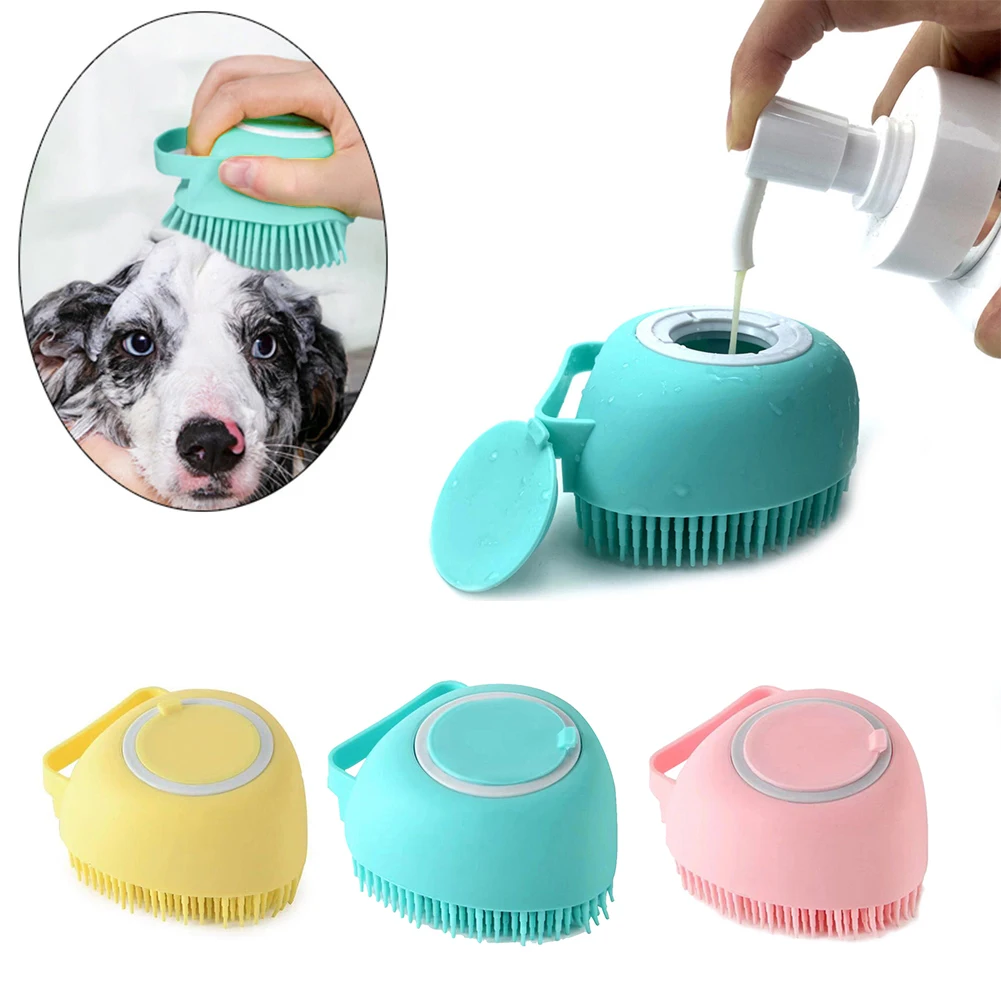 

Pet Shower Soft Brush Dog Cat Massage Shower Brushes Soft Hair Scrub Bath Ball Dog Paw Cleaner Household Comb Wash Supplies