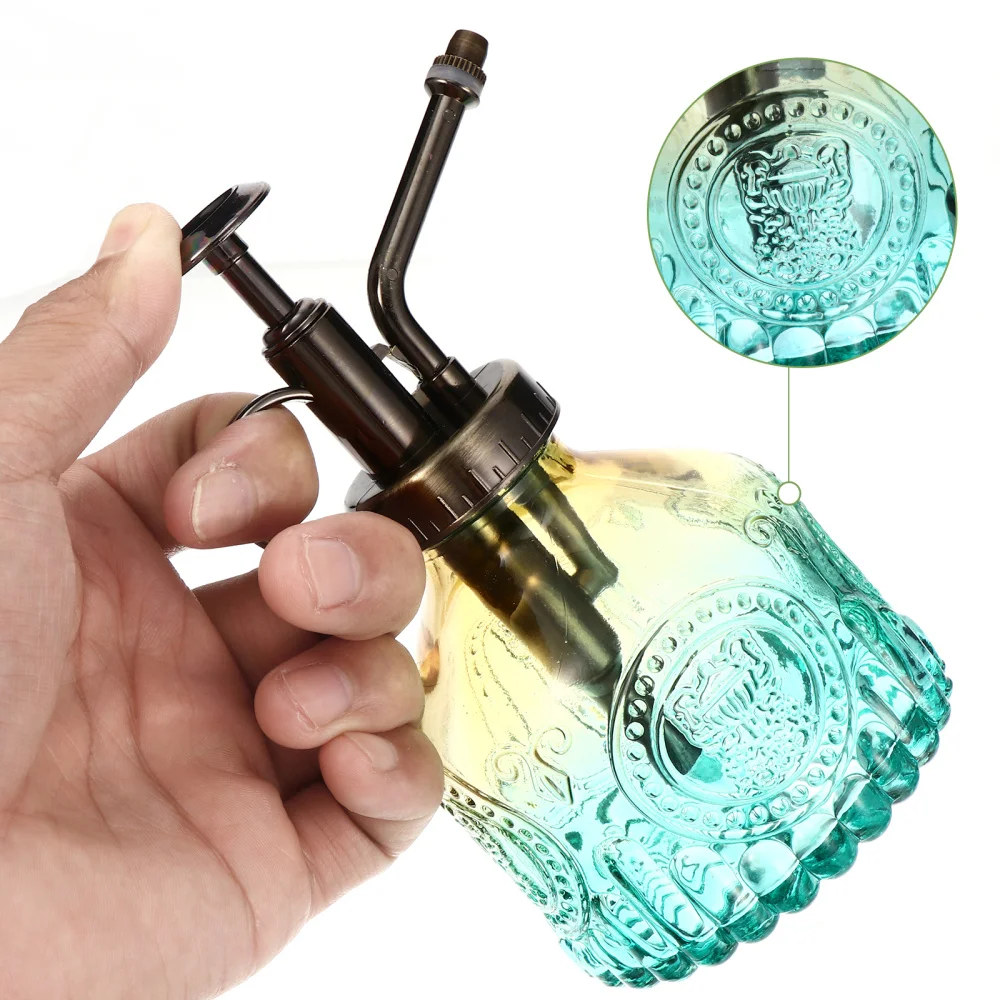 

1pc Retro Relief European Style Watering Can Glass Plant Spray Water Spray