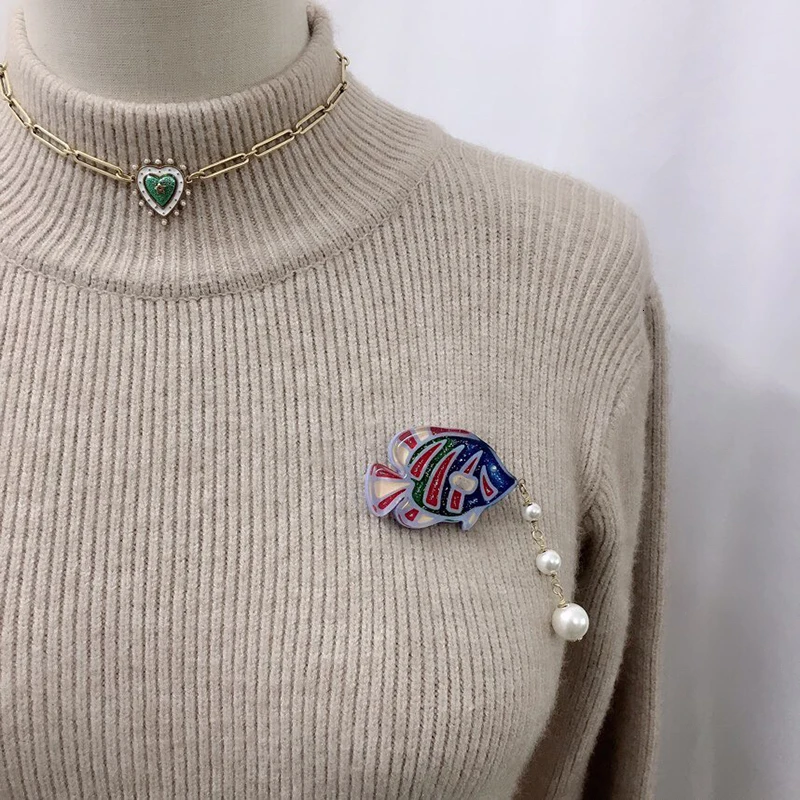 Новинка 2019 хит брендовые модные ювелирные изделия для женщин тропические рыбки