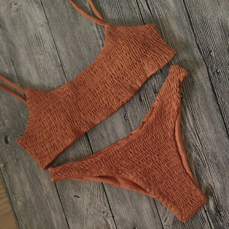 

Women Sexy Summer Swimsuit Beach Wear Bikinis Pleated Two-piece Bikini Set Bathing Suit Swimwear Bikinis Set Ladies