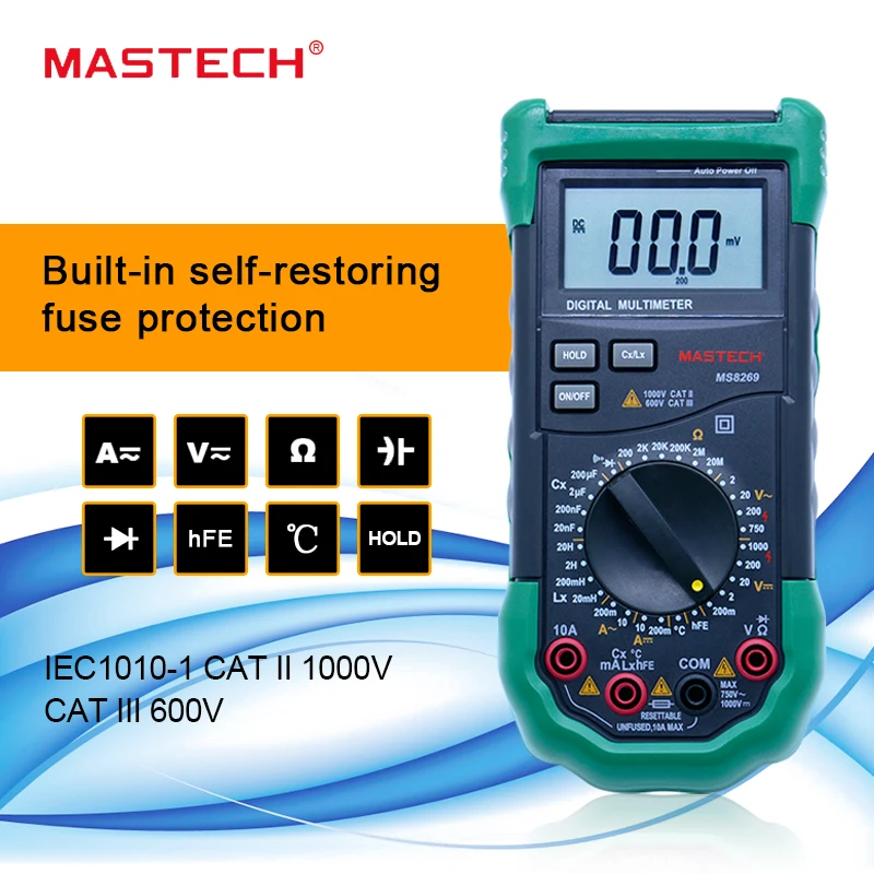Цифровой Мультиметр MASTECH MS8269 3 1/2 Измеритель LCR напряжения тока сопротивления