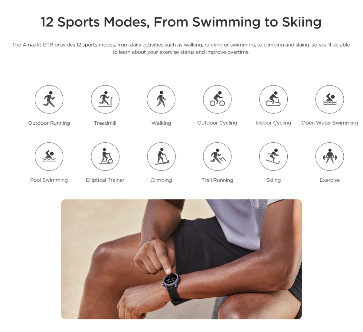Xiaomi Amazfit GTR 47 мм 42 мм gps Смарт-часы Мужские 5ATM водонепроницаемые Смарт-часы 24 дня батарея AMOLED экран 12 спортивных режимов музыки